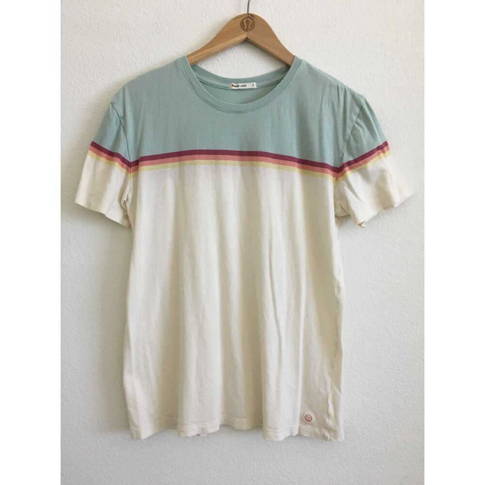 Marine Layer Retro Chest Stripe T-Shirt Men’s S Cotton Tencel Spring 2023
